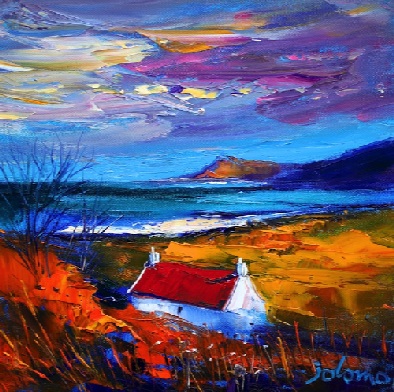 The bothy Glengarrisdale Bay Jura 12x12